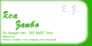 rea zambo business card